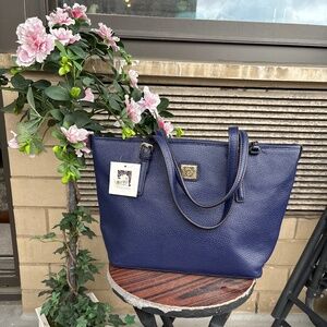 NWT Anne Klein Royal Blue Tote Bag